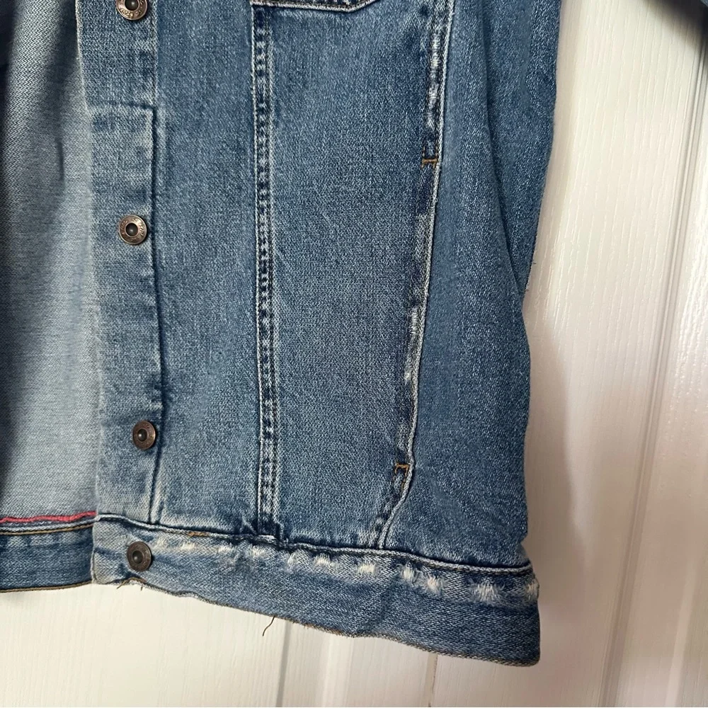 Free people size M blue denim over sized Jacket - Picture 5 of 13